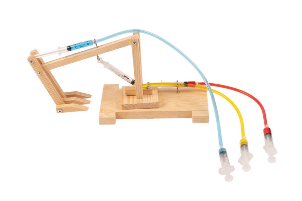 Ekskavatör Yapalım Hidrolik Kaldıraç Sıvı Basıncı Deney Seti