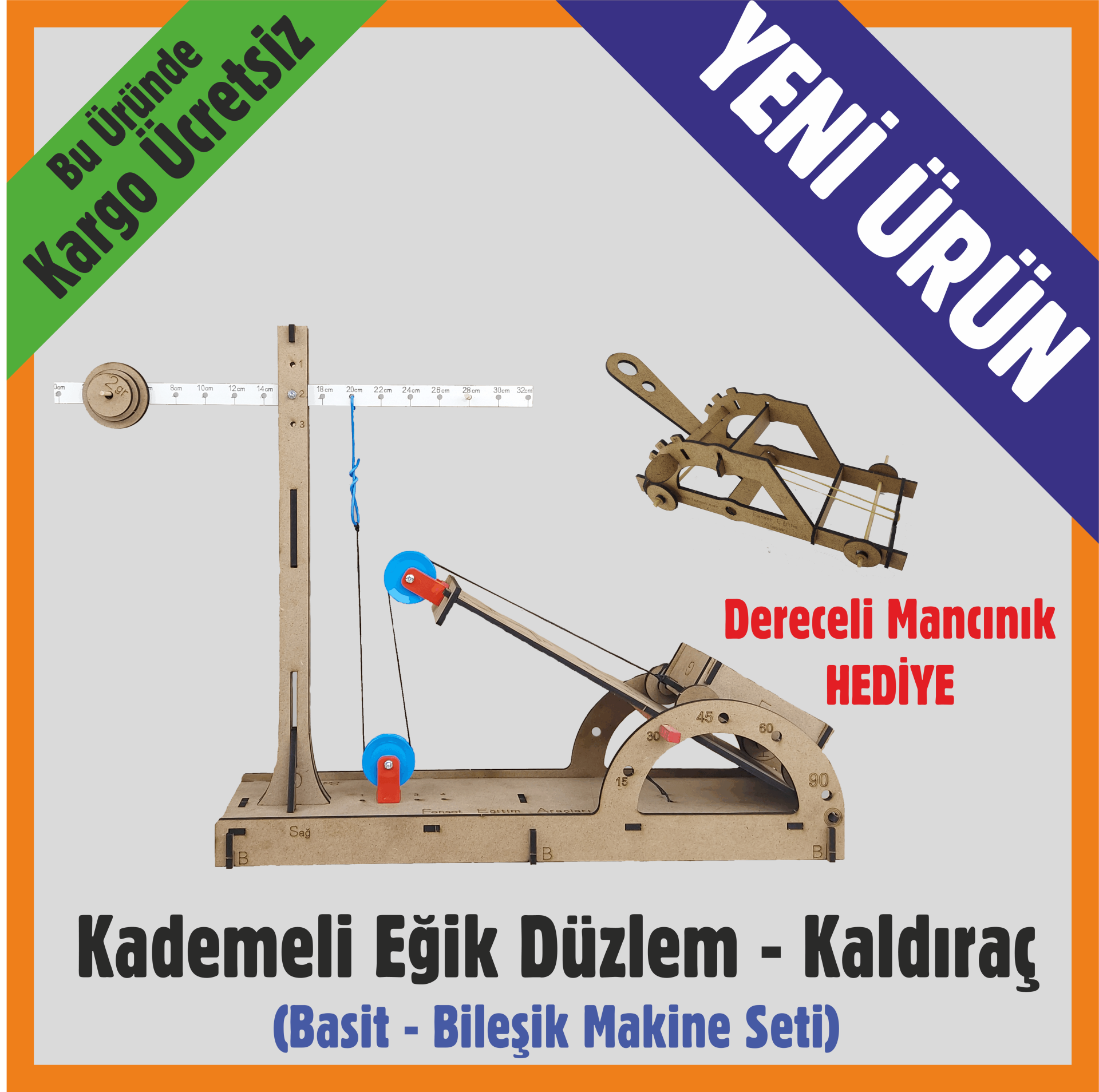 Dereceli Eğik Düzlem - Kaldıraç (Bileşik Basit Makine)