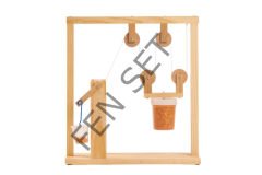 Bileşik Basit Makine Deney Seti (Palanga Ve Çıkrık Yapalım)  - Ahşap Makara