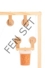 Bileşik Basit Makine Deney Seti (Palanga Ve Çıkrık Yapalım)  - Ahşap Makara