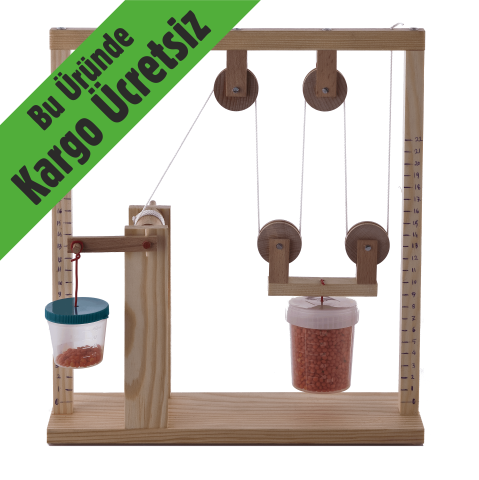 Palanga Ve Çıkrık Yapalım Deney Seti - Ahşap Makara (Bileşik Basit Makine)