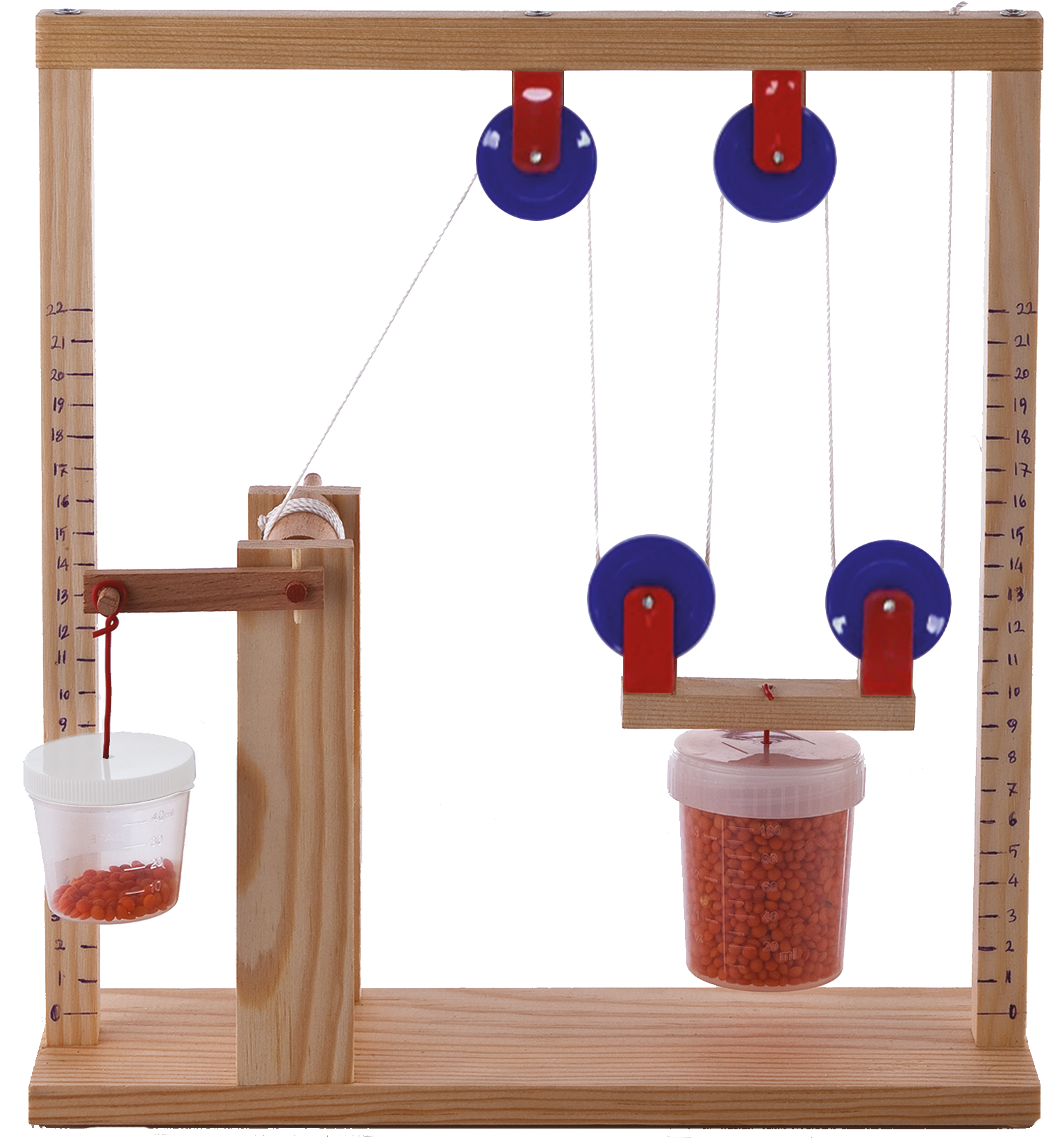 Bileşik Basit Makine Deney Seti (Palanga Ve Çıkrık Yapalım)  - Renkli Makara